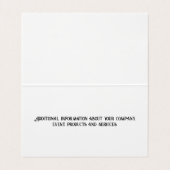 Fancy monogram | Dubbel gelaagd leder | Hout B Visitekaartje (Binnenkant ongevouwen)