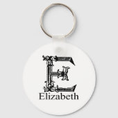 Fancy monogram: Elizabeth Sleutelhanger (Voorkant)