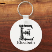 Fancy monogram: Elizabeth Sleutelhanger (Voorkant)