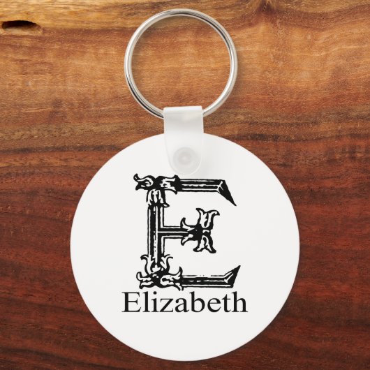 Fancy monogram: Elizabeth Sleutelhanger (Voorkant)