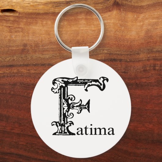 Fancy monogram: Fatima Sleutelhanger (Voorkant)