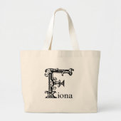 Fancy monogram: Fiona Grote Tote Bag (Voorkant)
