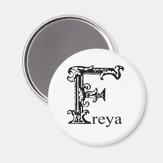 Fancy monogram: Freya Magneet (Voorkant / Achterkant)
