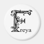 Fancy monogram: Freya Magneet (Voorkant)