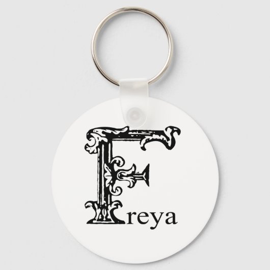 Fancy monogram: Freya Sleutelhanger (Voorkant)