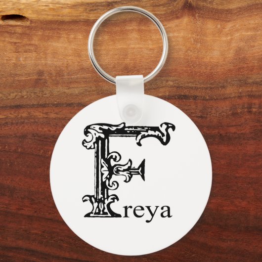 Fancy monogram: Freya Sleutelhanger (Voorkant)