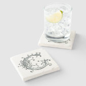 Fancy monogram "G" Stenen Onderzetter (Zijkant)