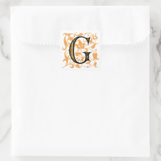 Fancy Monogram ‘G’ - Sticker (Tas)