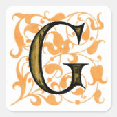 Fancy Monogram ‘G’ - Sticker (Voorkant)
