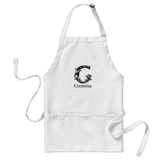 Fancy monogram: Gemma Standaard Schort (Voorkant)