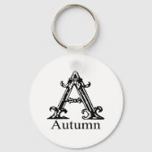 Fancy monogram: herfst sleutelhanger (Voorkant)