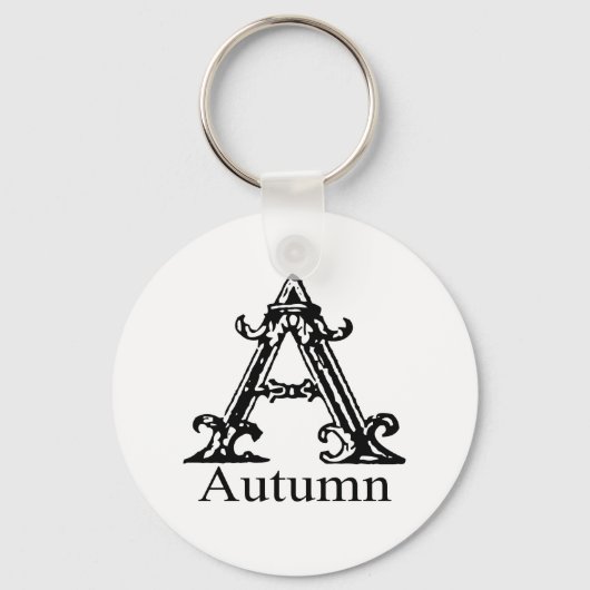 Fancy monogram: herfst sleutelhanger (Voorkant)