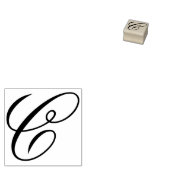 Fancy monogram kalligrafie Letter C Rubberstempel (Gestempeld)