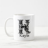 Fancy monogram: Kayla Koffiemok (Links)