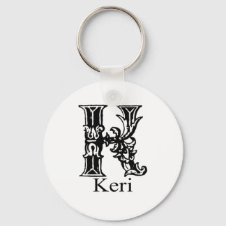 Fancy monogram: Keri Sleutelhanger