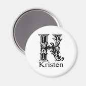 Fancy Monogram: Kristen Magneet (Voorkant / Achterkant)
