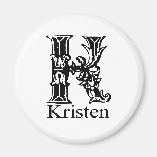 Fancy Monogram: Kristen Magneet (Voorkant)