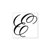 Fancy Monogram Letter E Bewerk Ontwerp om te Wijzi Rubberstempel (Afrduk)