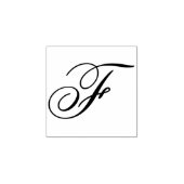 Fancy Monogram Letter F Bewerk Ontwerp om te Wijzi Rubberstempel (Afrduk)