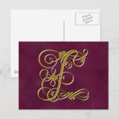 Fancy monogram letter F Briefkaart (Voorkant / Achterkant)