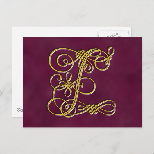 Fancy monogram letter F Briefkaart (Voorkant / Achterkant)
