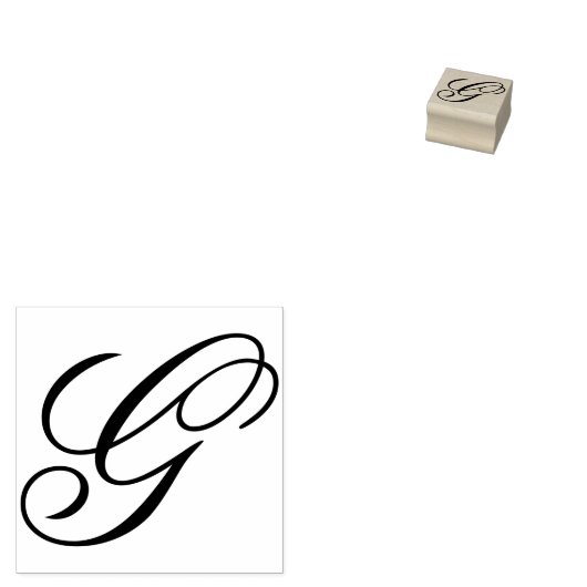 Fancy Monogram Letter G geeft Ontwerp uit om te wi Rubberstempel (Gestempeld)