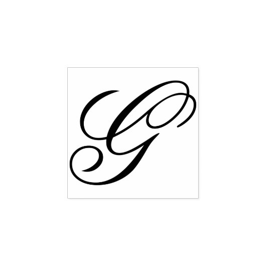 Fancy Monogram Letter G geeft Ontwerp uit om te wi Rubberstempel (Afrduk)
