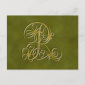 Fancy monogram letter R Briefkaart (Voorkant)