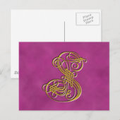 Fancy monogram letter S Briefkaart (Voorkant / Achterkant)