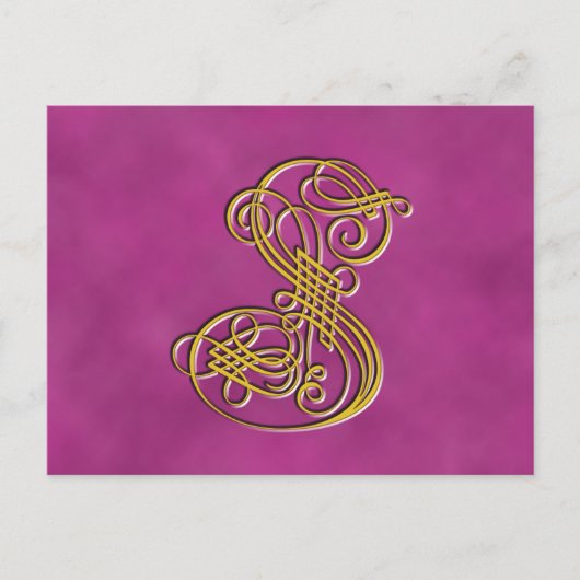 Fancy monogram letter S Briefkaart (Voorkant)