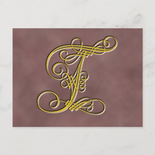 Fancy monogram letter T Briefkaart (Voorkant)