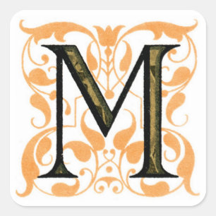 Fancy Monogram "M" - Sticker