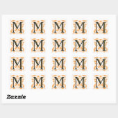 Fancy monogram "M" - Zelfklever Vierkante Sticker (Vel)