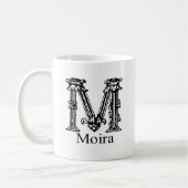 Fancy monogram: Moira Koffiemok (Links)