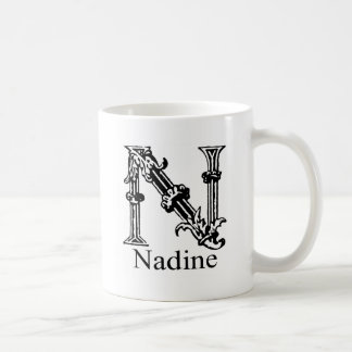 Fancy monogram: Nadine Koffiemok