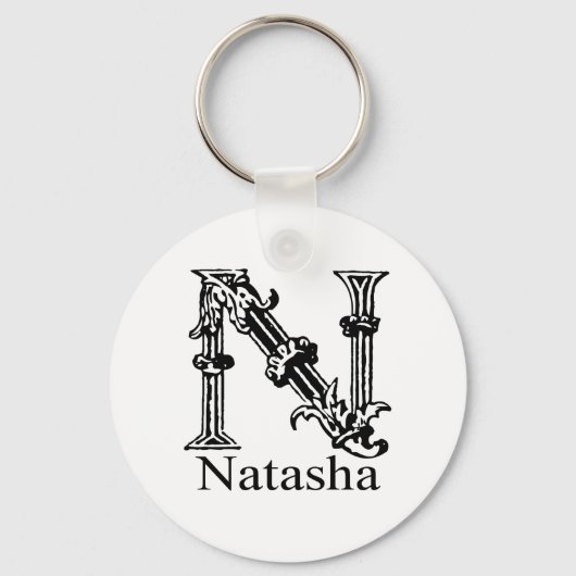 Fancy monogram: Natasha Sleutelhanger (Voorkant)