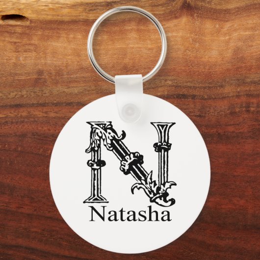 Fancy monogram: Natasha Sleutelhanger (Voorkant)