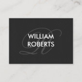 Fancy Monogram Pin Stripe Visitekaartje (Voorkant)