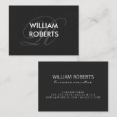 Fancy Monogram Pin Stripe Visitekaartje (Voorkant / Achterkant)