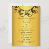Fancy monogram repetitie binnenuitnodiging (goud) kaart (Voorkant)