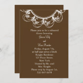 Fancy monogram repetitief diner (chocolade) kaart (Voorkant / Achterkant)