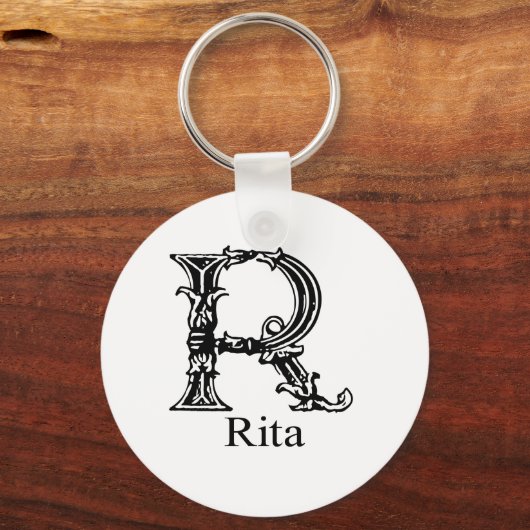 Fancy monogram: Rita Sleutelhanger (Voorkant)