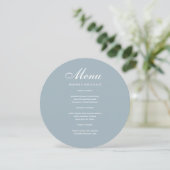 Fancy Monogram Rond Menu Kaart (Staand voorkant)