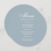 Fancy Monogram Rond Menu Kaart (Voorkant / Achterkant)
