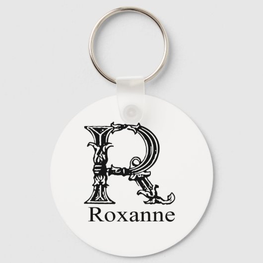 Fancy monogram: Roxanne Sleutelhanger (Voorkant)