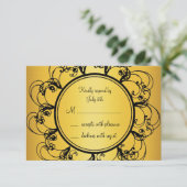 Fancy monogram RSVP (Staand voorkant)