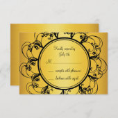Fancy monogram RSVP (Voorkant / Achterkant)