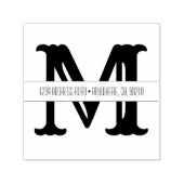Fancy Monogram Self-Inking Address Rubber Stamp Zelfinktende Stempel (Design)