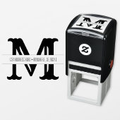 Fancy Monogram Self-Inking Address Rubber Stamp Zelfinktende Stempel