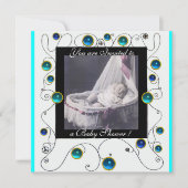 FANCY MONOGRAM VAN HET BABY SHOWER VAN SWIRLS, fot Kaart (Voorkant)